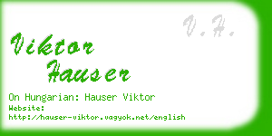 viktor hauser business card